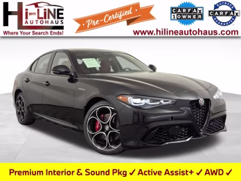 2024 Vulcano Black Metallic Alfa Romeo Giulia Veloce AWD Sedan