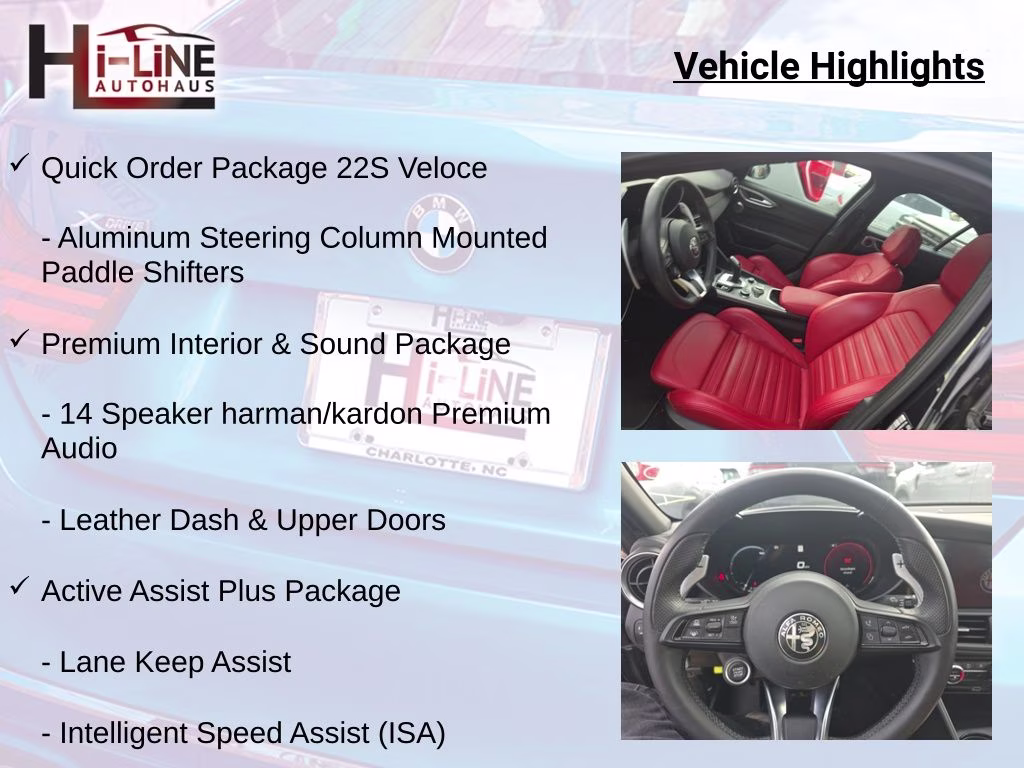 2024 Vulcano Black Metallic Alfa Romeo Giulia Veloce AWD Sedan