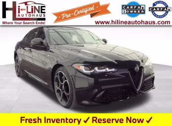 2024 Vulcano Black Metallic Alfa Romeo Giulia Ti AWD Sedan