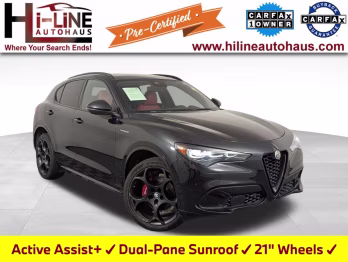 2024 Vulcano Black Metallic Alfa Romeo Stelvio Veloce AWD SUV