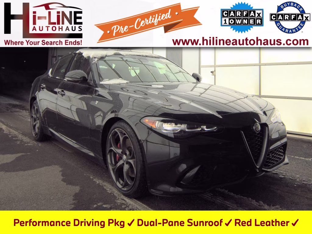 2024 Vulcano Black Metallic Alfa Romeo Giulia Ti RWD Sedan