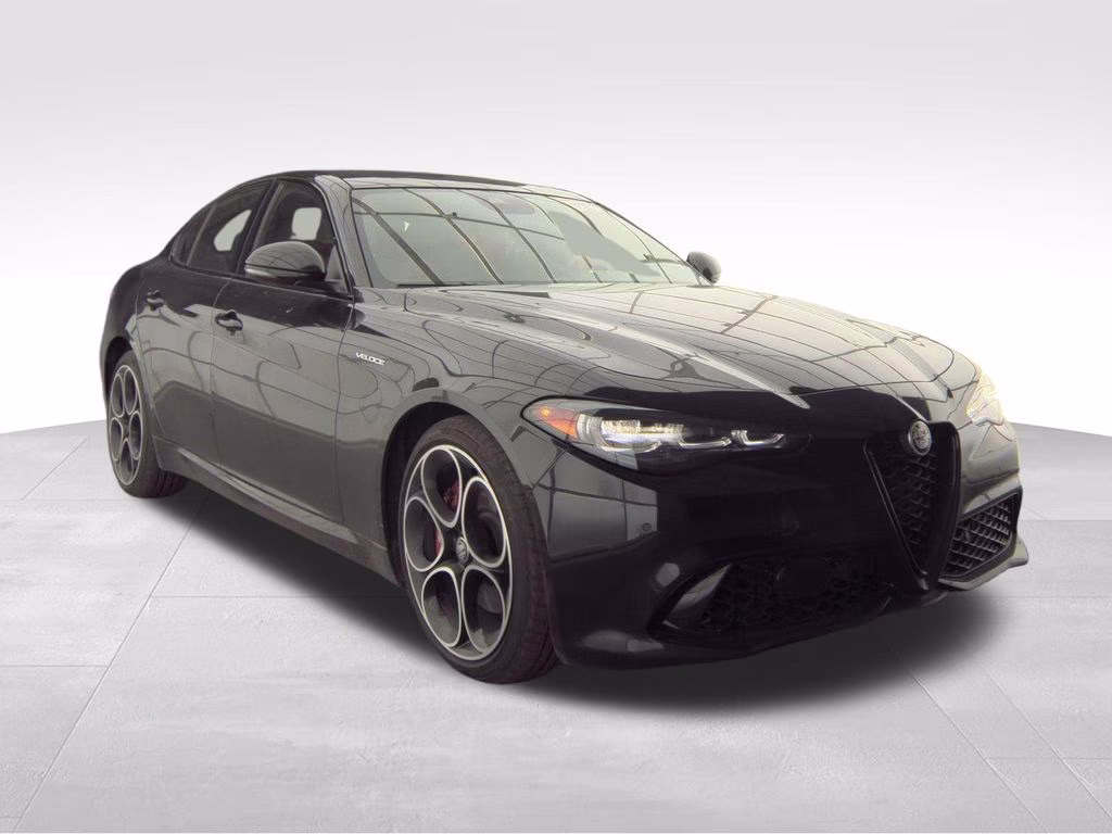 2024 Vulcano Black Metallic Alfa Romeo Giulia Veloce AWD Sedan
