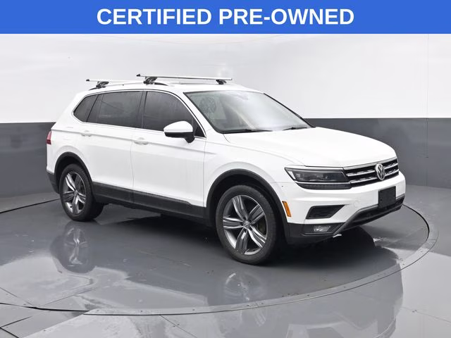 2019 Pure White Volkswagen Tiguan 2.0T SEL Premium AWD SUV