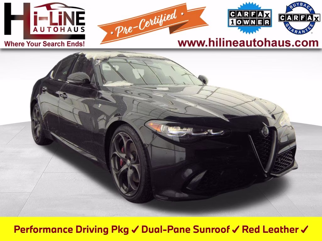 2024 Vulcano Black Metallic Alfa Romeo Giulia Ti RWD Sedan