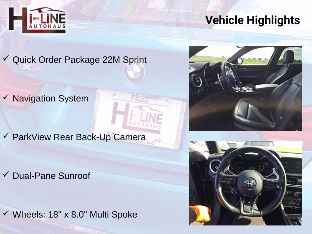 2024 Vulcano Black Metallic Alfa Romeo Stelvio Sprint AWD SUV