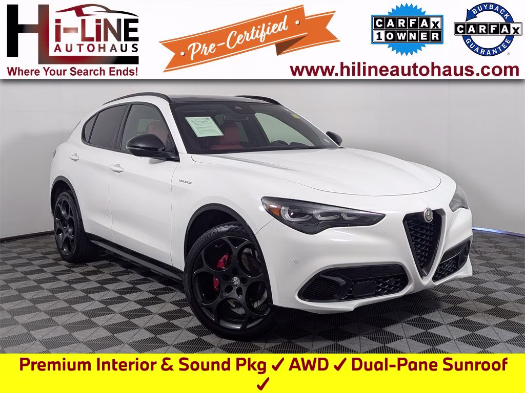 2024 Milano White Alfa Romeo Stelvio Veloce AWD SUV