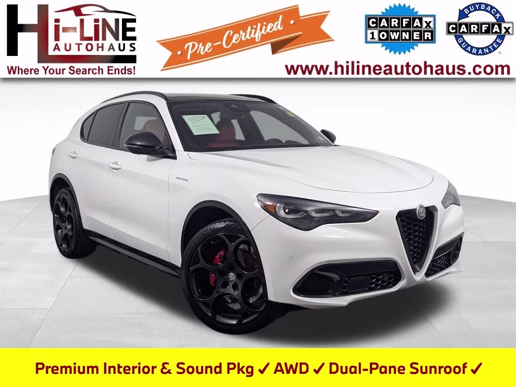 2024 Milano White Alfa Romeo Stelvio Veloce AWD SUV