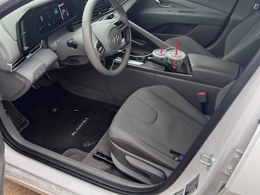 2025 Serenity White Hyundai Elantra SEL Sport FWD Sedan