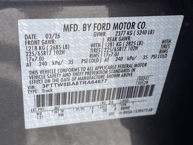 2026 Carbonized Gray Metallic Ford Maverick XL AWD Truck