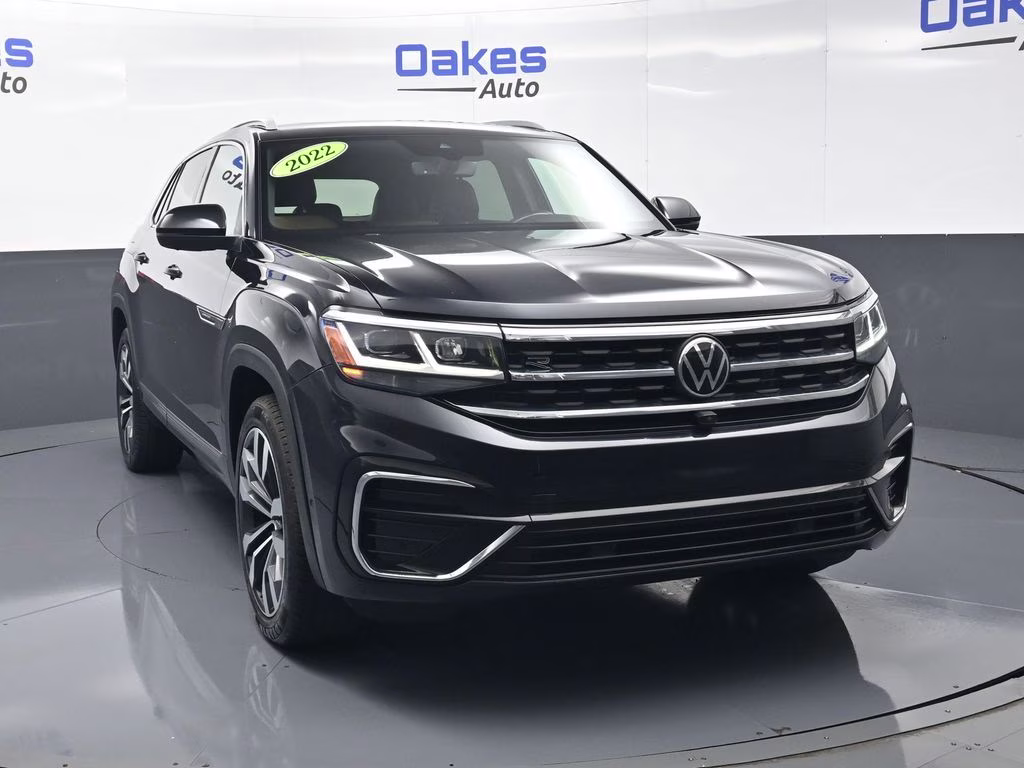 2022 Deep Black Volkswagen Atlas Cross Sport 3.6L V6 SEL Premium R-Line AWD SUV