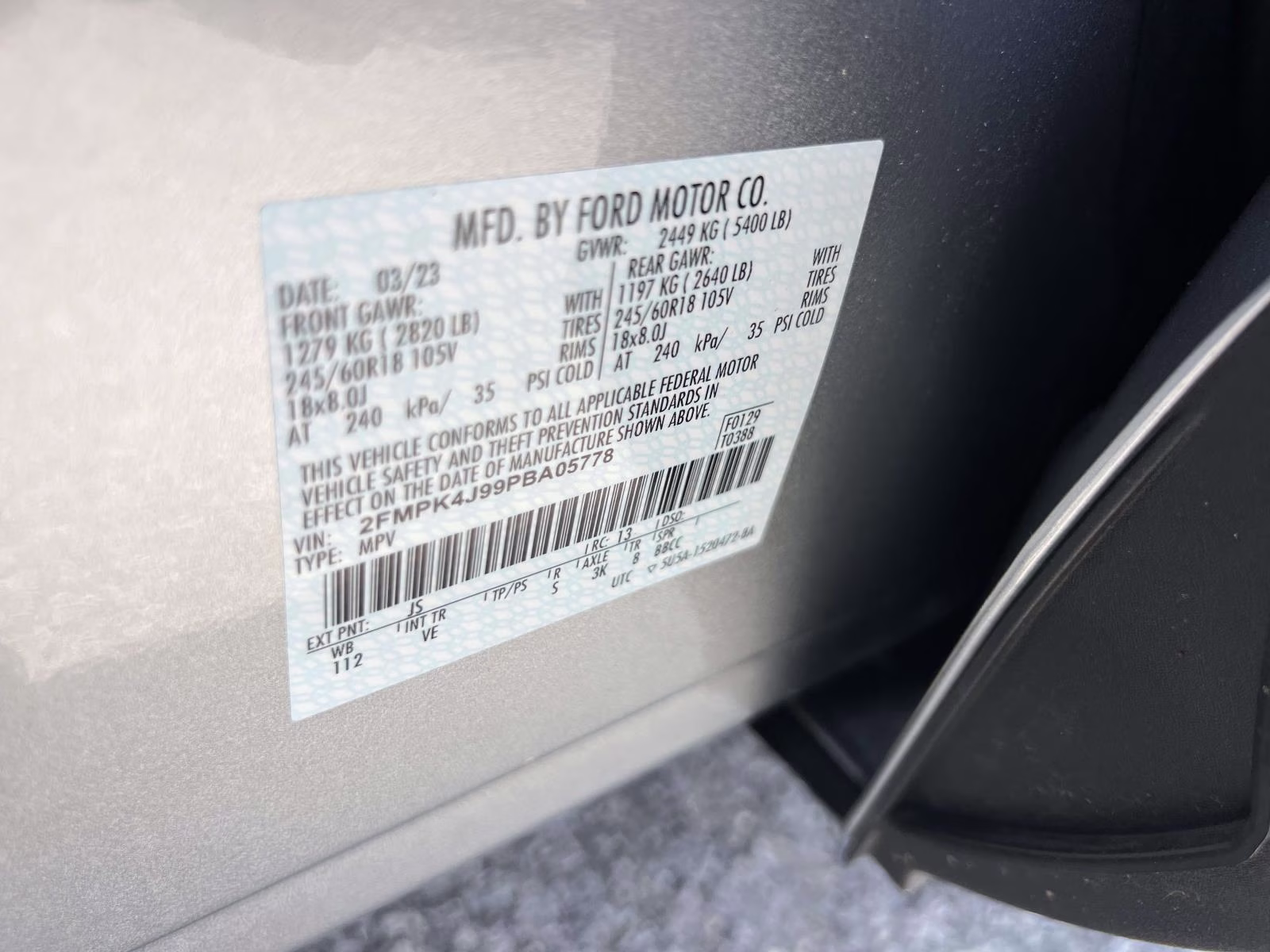 2023 Iconic Silver Metallic Ford Edge SEL AWD AWD SUV