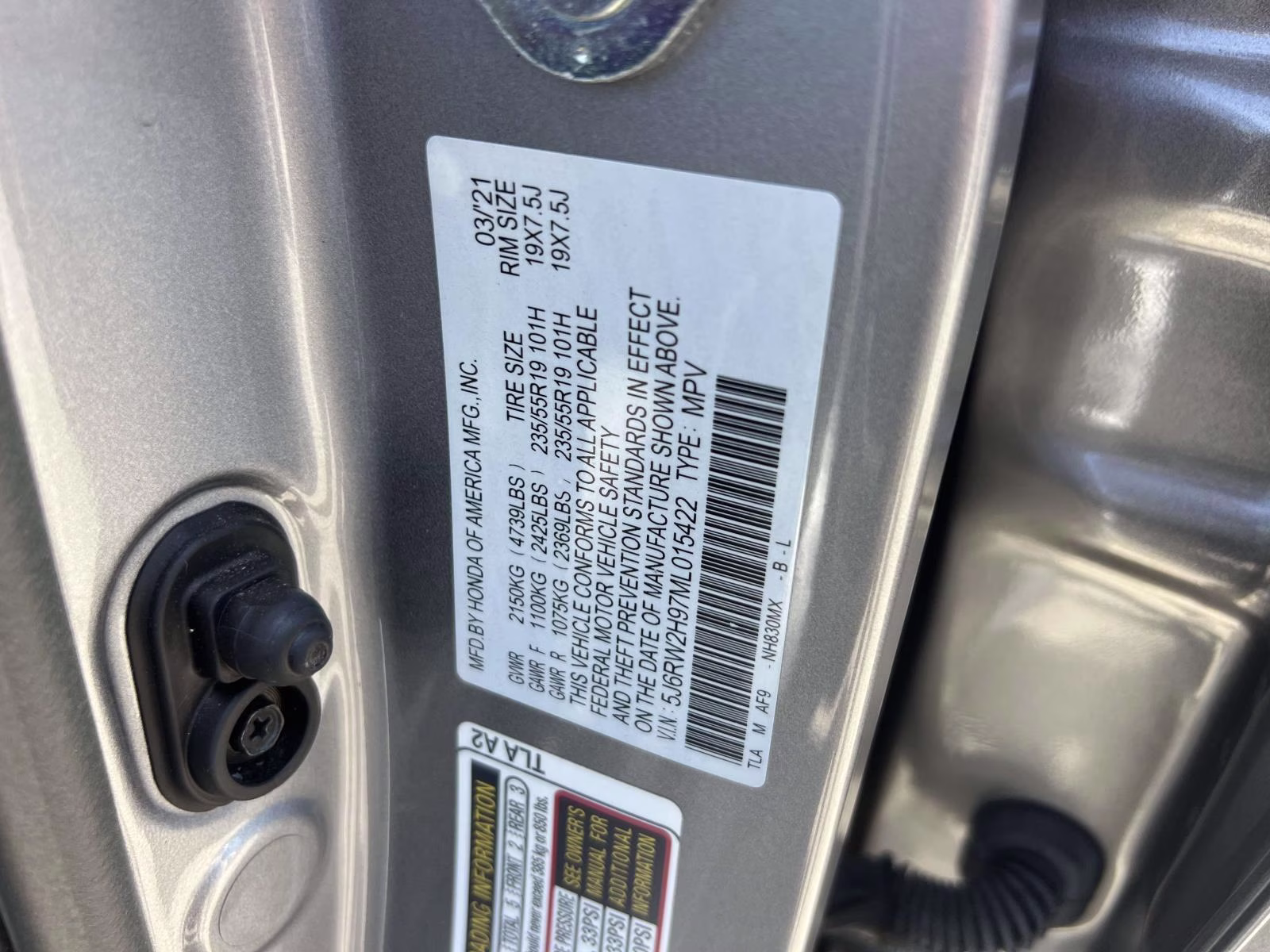 2021 Honda CR-V Touring AWD SUV