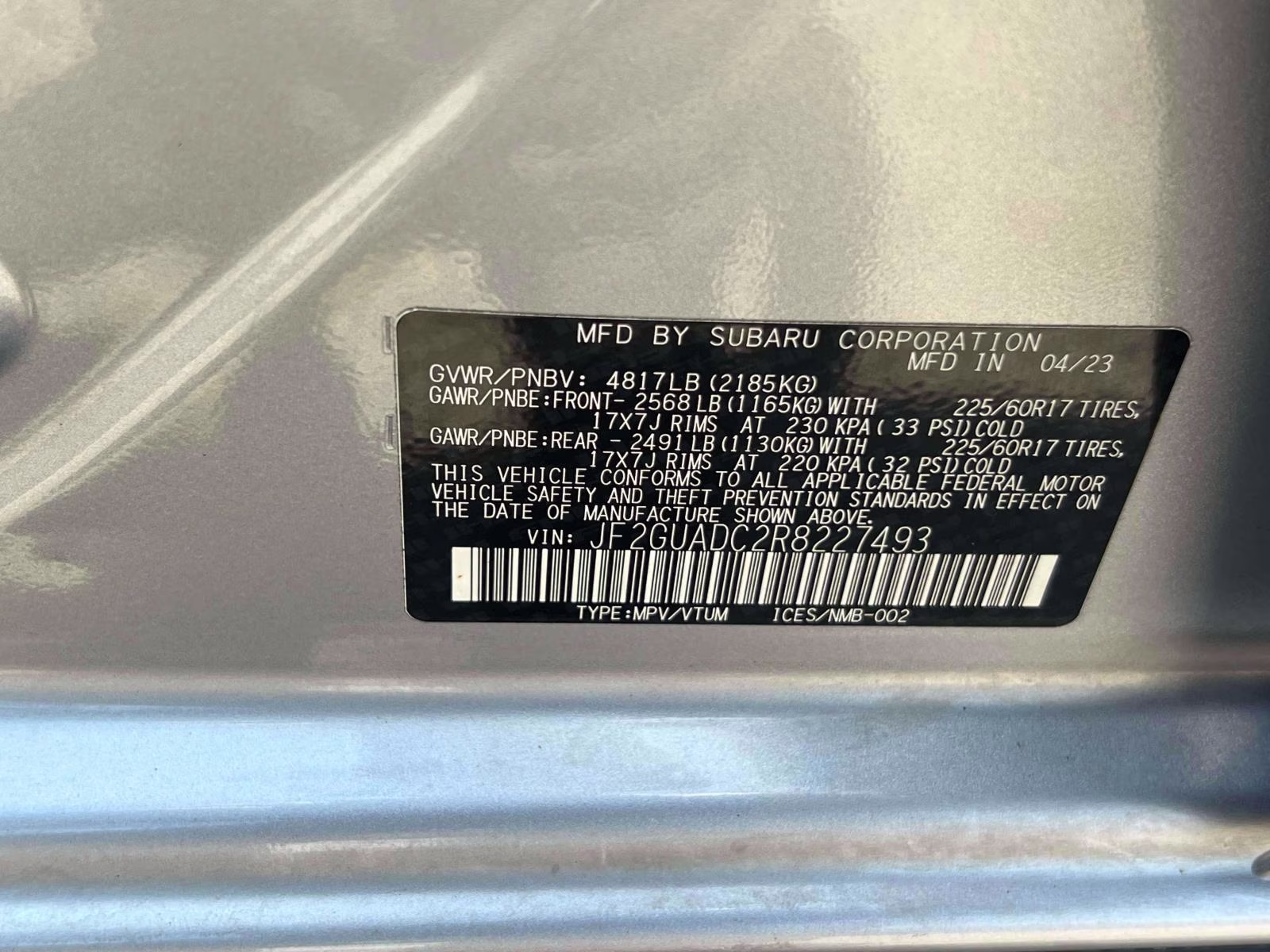 2024 Silver Subaru Crosstrek Premium AWD AWD SUV