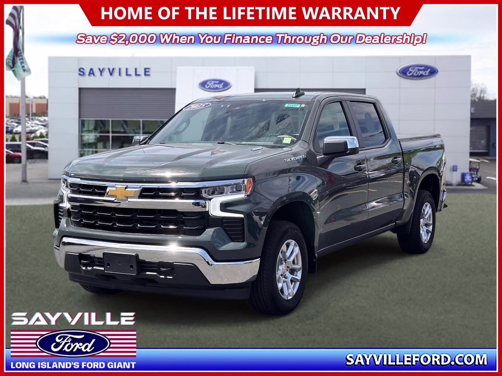 2025 Cypress Gray Chevrolet Silverado 1500 4WD Crew Cab 147 LT w/2FL 4X4 Truck