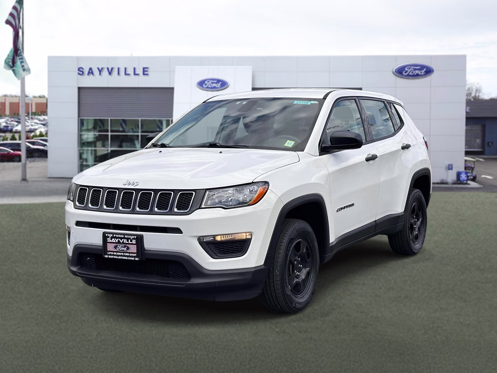 2018 White Clearcoat Jeep Compass Sport 4x4 4X4 SUV