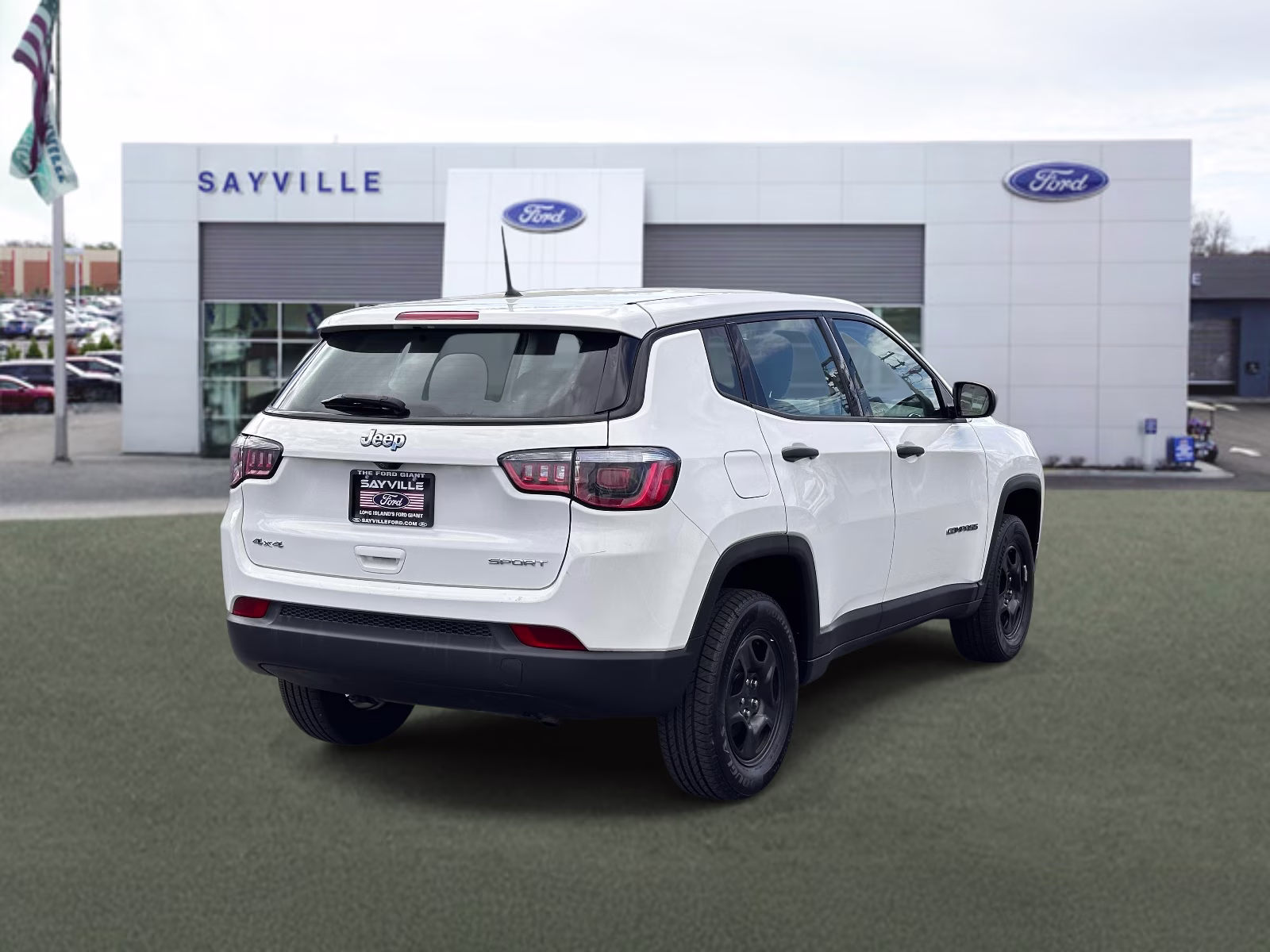 2018 White Clearcoat Jeep Compass Sport 4x4 4X4 SUV