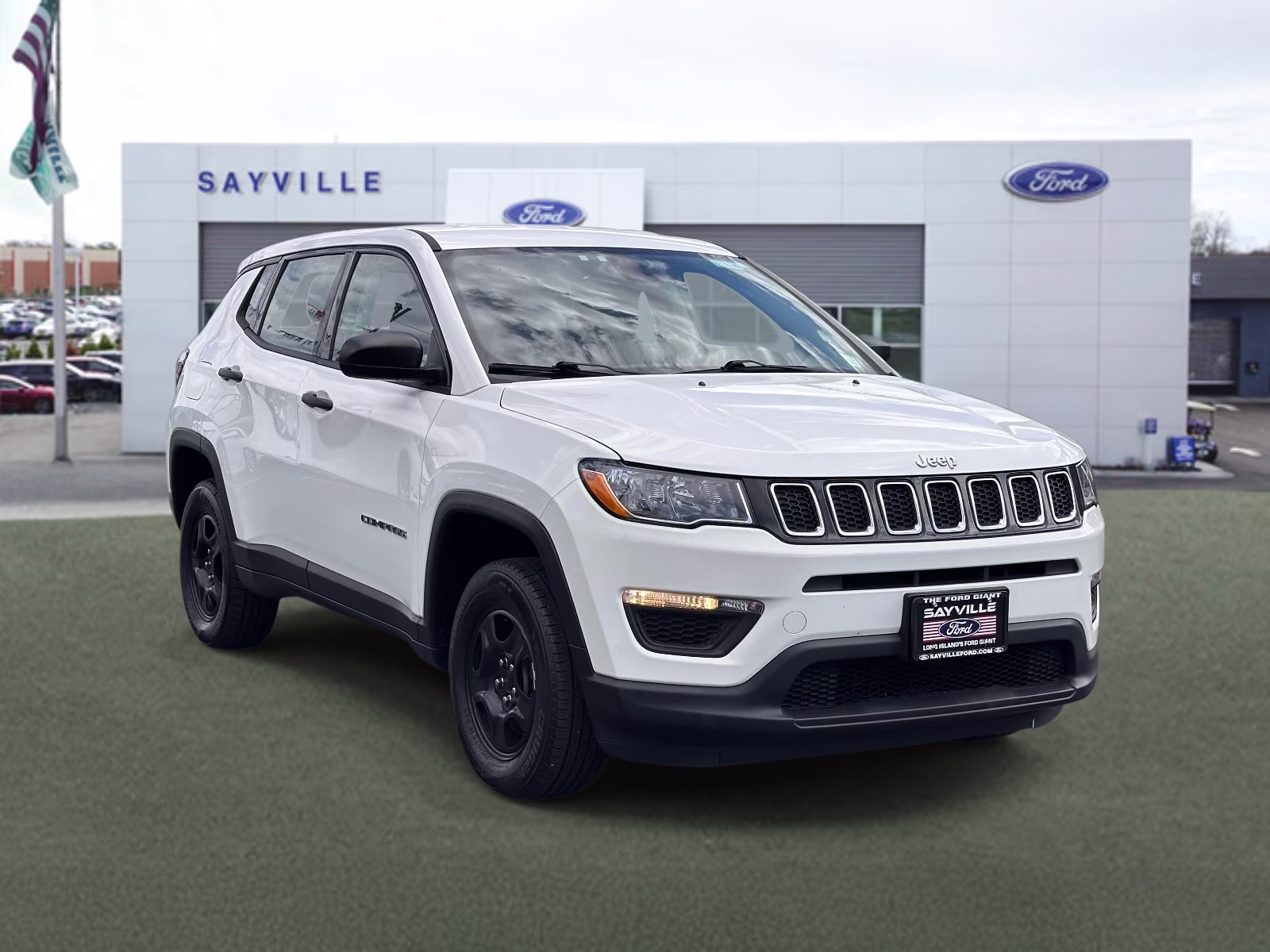 2018 White Clearcoat Jeep Compass Sport 4x4 4X4 SUV