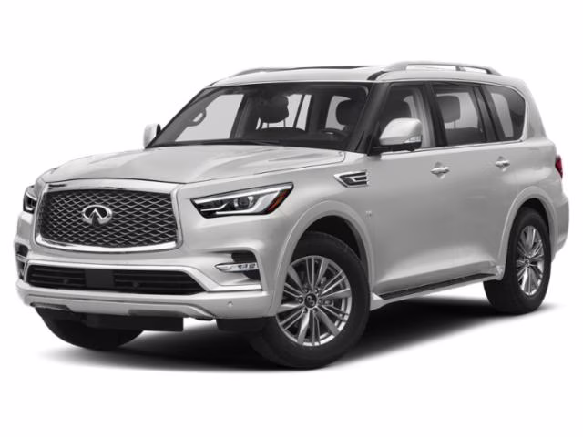 2019 Moonstone White INFINITI QX80 LUXE RWD SUV