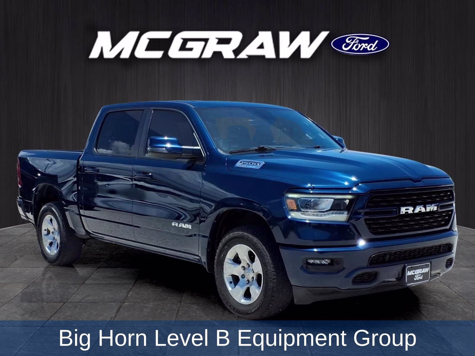 2023 Patriot Blue Pearlcoat Ram 1500 Big Horn/Lone Star 4X4 Truck