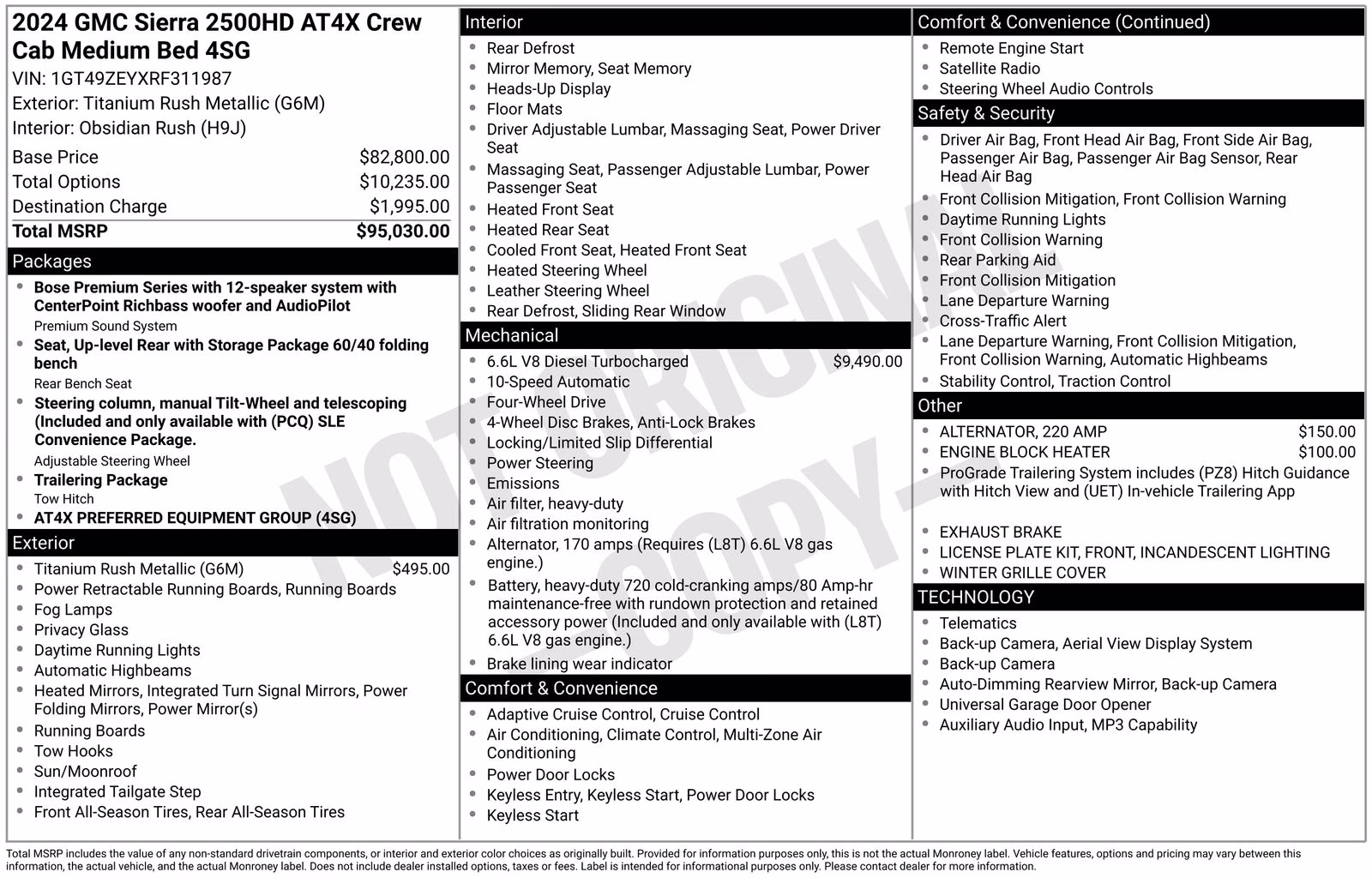 2024 Titanium GMC Sierra 2500HD AT4X 4X4 Truck