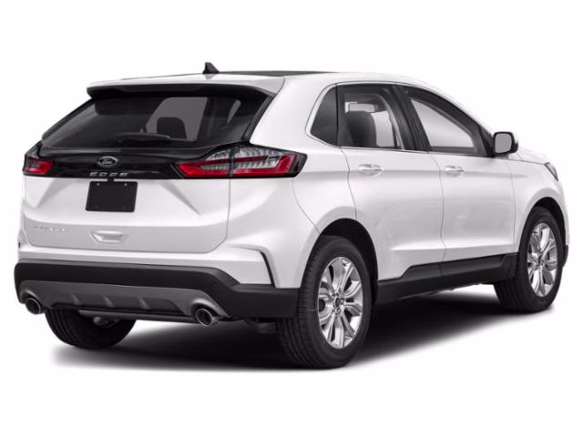 2024 Star White Metallic Tri-Coat Ford Edge Titanium AWD SUV