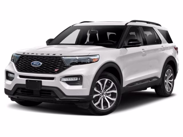 2022 White Metallic Ford Explorer ST RWD SUV