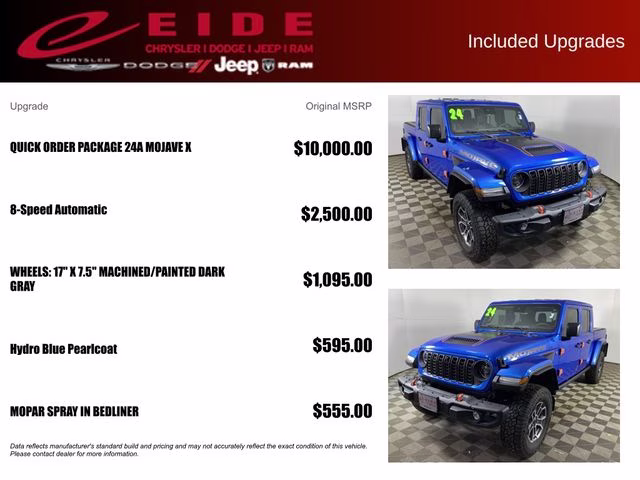 2024 Hydro Blue Pearlcoat Jeep Gladiator Mojave 4X4 Truck