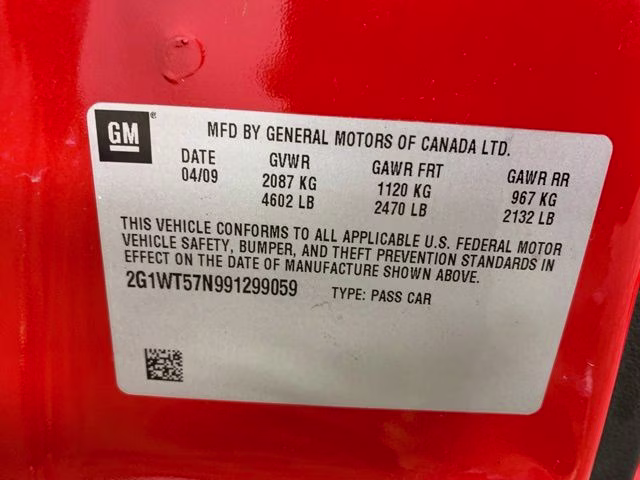 2009 Victory Red Chevrolet Impala LT FWD Sedan
