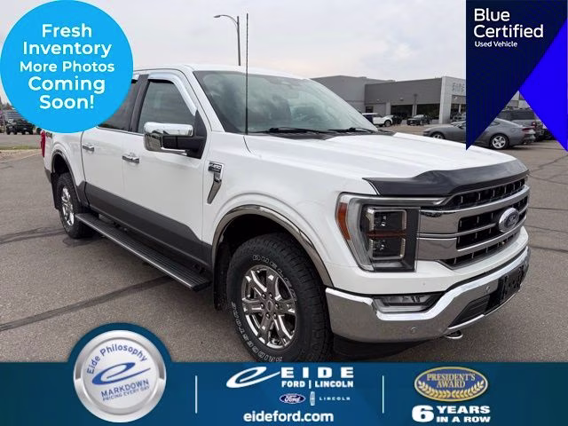 2022 Star White Metallic Tri-Coat Ford F-150 Lariat 4X4 Truck