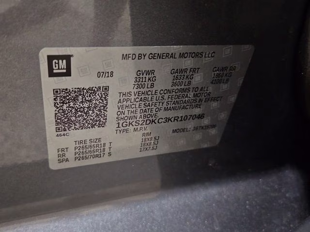 2019 Satin Steel Metallic GMC Yukon SLT Standard Edition 4X4 SUV