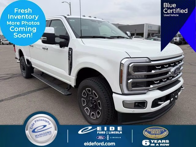 2024 Star White Metallic Tri-Coat Ford Super Duty F-350 SRW Platinum 4X4 Truck