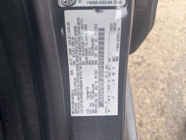 2015 Gray Ford Fiesta Titanium FWD Hatchback