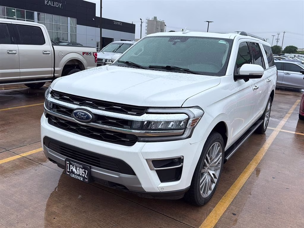 2023 Star White Metallic Tri-Coat Ford Expedition Max Limited 4X4 SUV