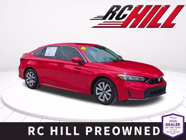 2025 Red Honda Civic LX FWD Sedan