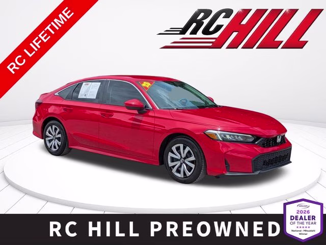 2025 Red Honda Civic LX FWD Sedan