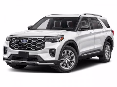 2026 Space White Metallic Ford Explorer Platinum RWD SUV