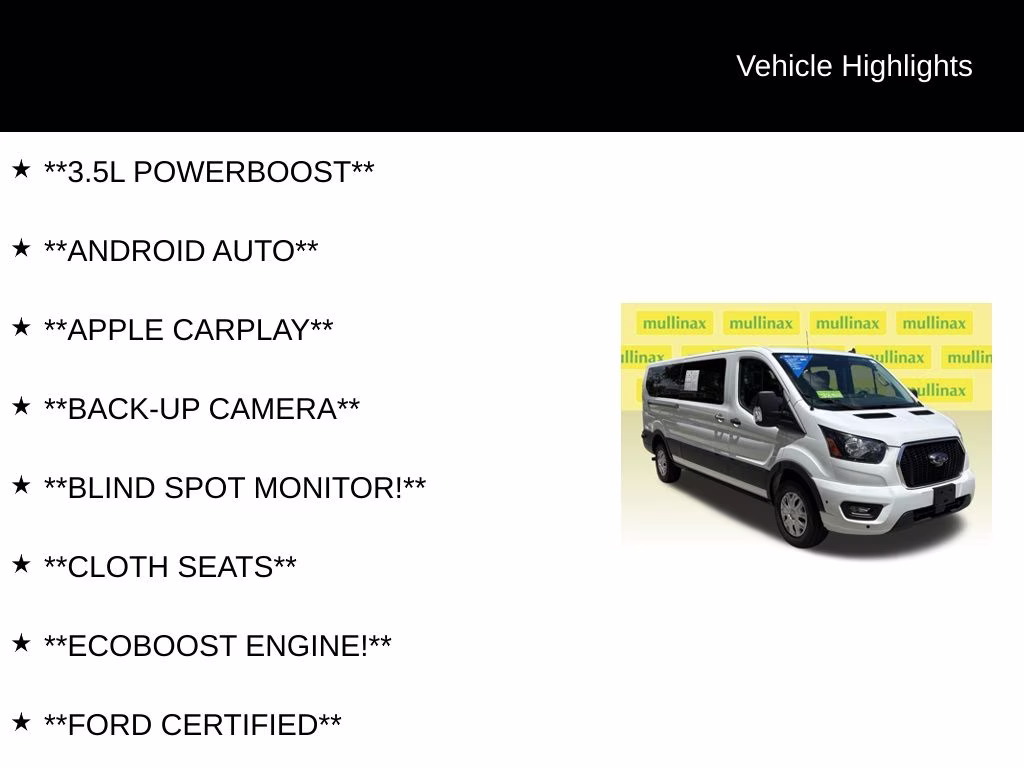 2024 Oxford White Ford Transit-350 XLT RWD Crossover