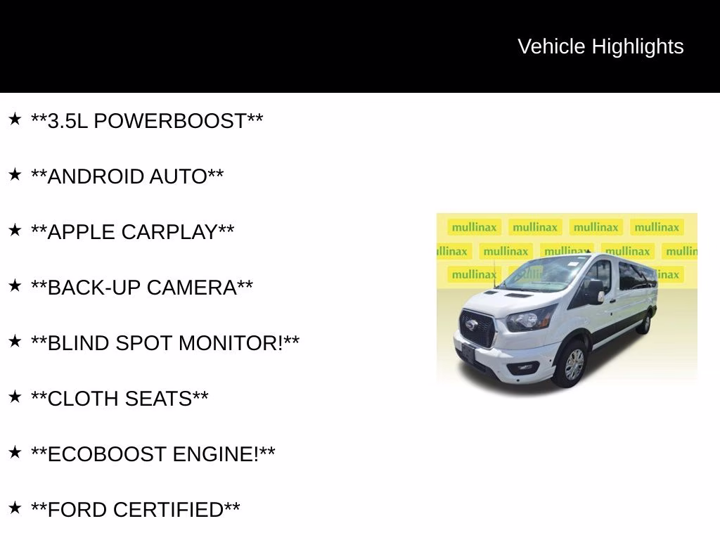 2024 Oxford White Ford Transit-350 XLT RWD Crossover