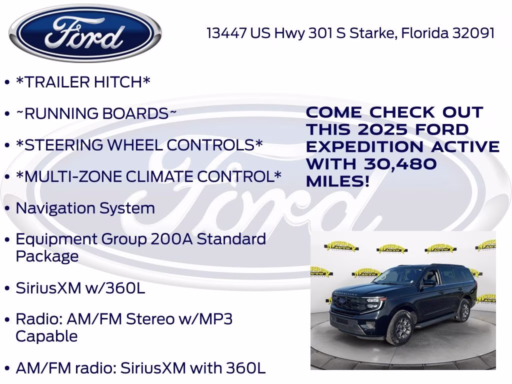2025 Black Metallic Ford Expedition Active RWD SUV