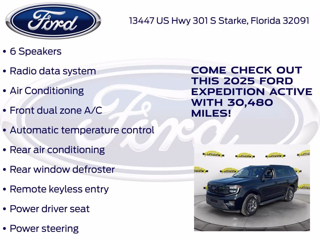 2025 Black Metallic Ford Expedition Active RWD SUV