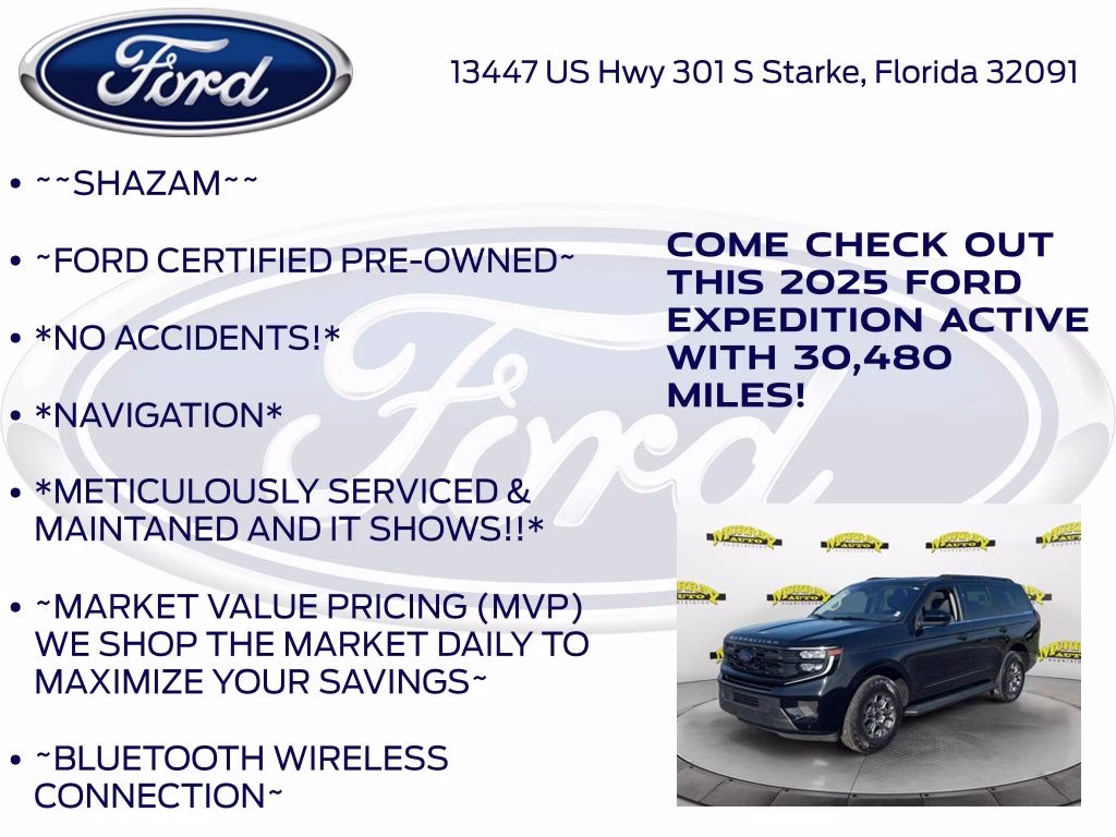 2025 Black Metallic Ford Expedition Active RWD SUV
