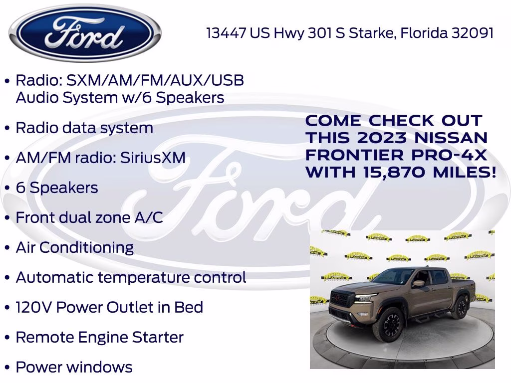 2023 Baja Storm Nissan Frontier PRO-4X 4X4 Truck