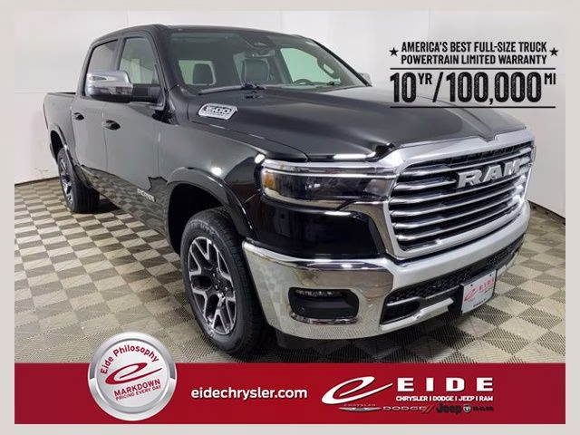 2026 Diamond Black Crystal Pearlcoat Ram 1500 Laramie 4X4 Truck