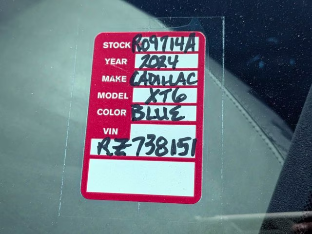 2024 Opulent Blue Metallic Cadillac XT6 AWD Sport AWD SUV