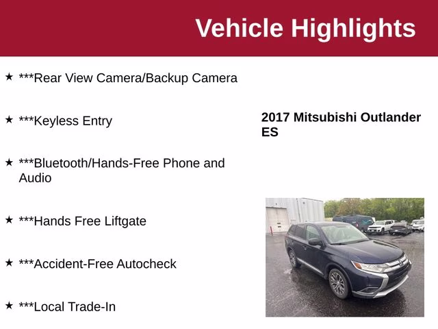 2017 Cosmic Blue Metallic Mitsubishi Outlander ES 4X4 SUV
