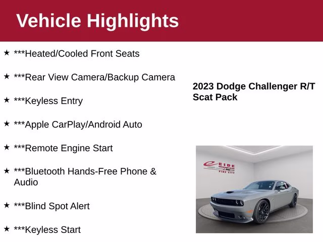2023 Destroyer Gray Clearcoat Dodge Challenger R/T Scat Pack RWD Coupe