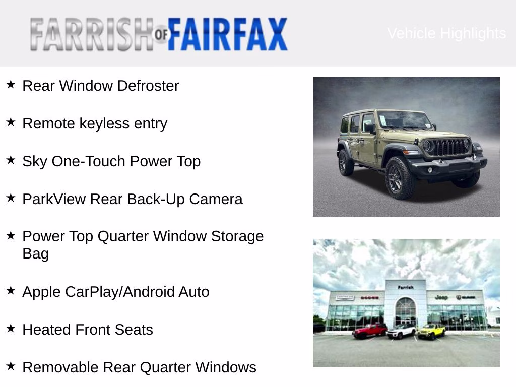 2026 41 Jeep Wrangler Sport S 4X4 SUV