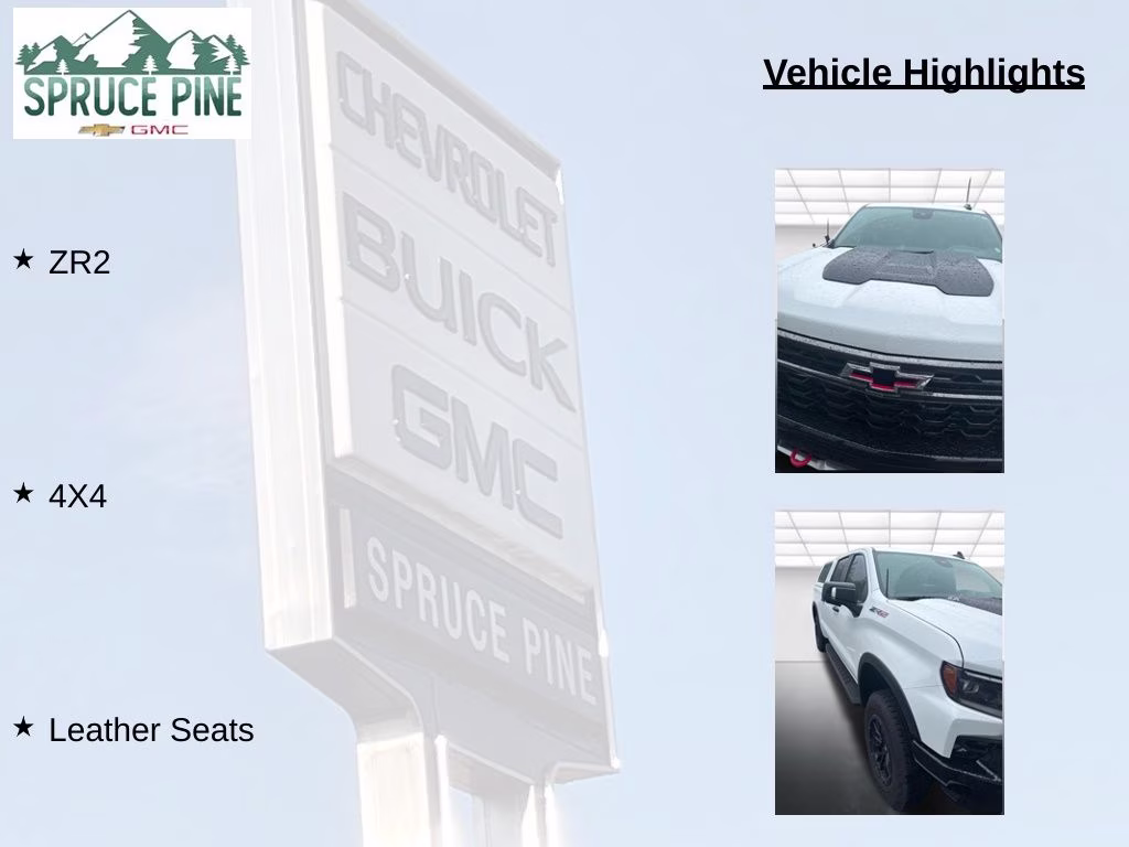 2023 Summit White Chevrolet Silverado 1500 ZR2 4X4 Truck