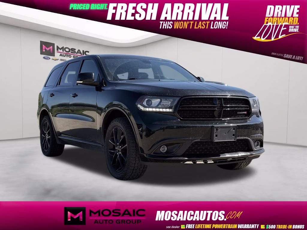 2017 DB Black Crystal Clearcoat Dodge Durango GT AWD SUV