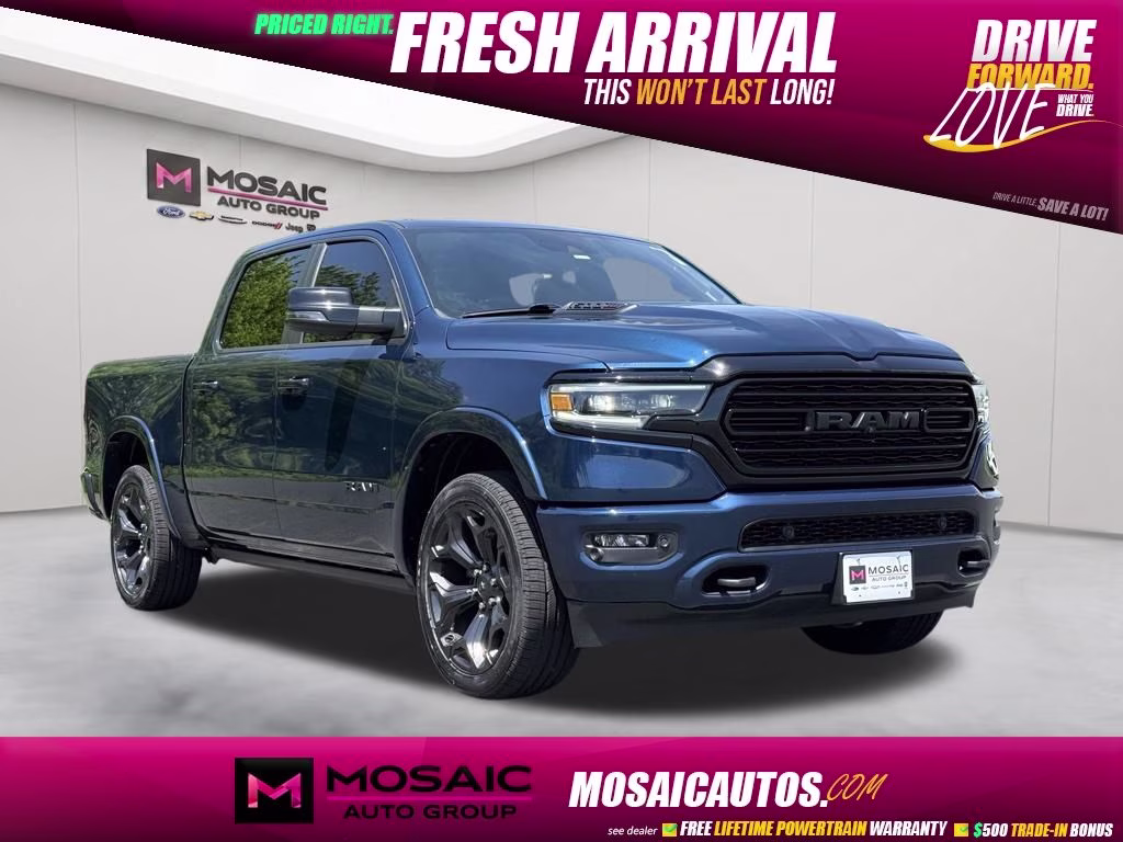 2023 Patriot Blue Pearlcoat Ram 1500 Limited 4X4 Truck